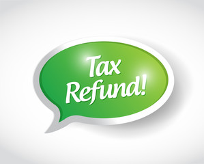 tax refund message cloud illustration design