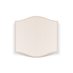 Realistic paper white Banner with Seams