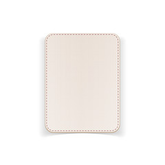 Realistic paper white Poster with Seams