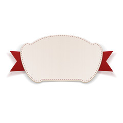 White Tag with red Ribbon