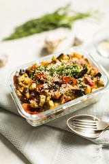 pasta cooked with vegetables