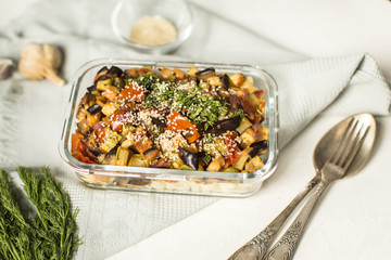 pasta cooked with vegetables