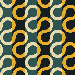 Seamless Wave and Stripe Pattern