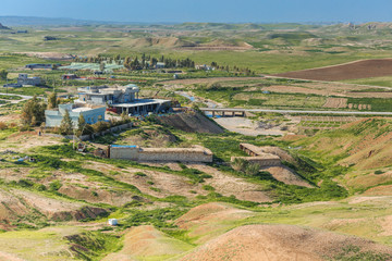 Iraqi countryside in spring season between Kirkuk and Sulaimanya city