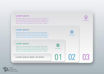 Infographics Vector Background 3-Step Process 