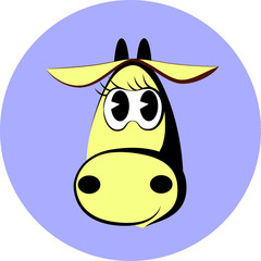 Cartoon Cow head