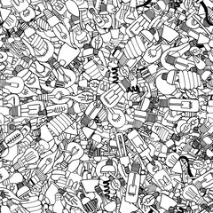 Cute Vintage Bulb Doodle