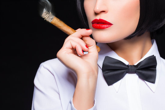 Gangster Woman With Cigar