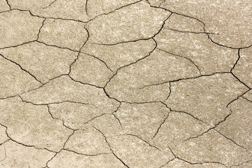 details of a dried cracked seabed