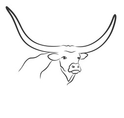 Logo head of bull. 