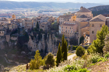 Fototapeta premium Rocks with capricious forms in the enchanted city of Cuenca, Spain