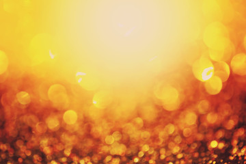 Golden Defocused Lights Background