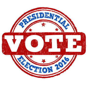 Presidential election 2016 stamp