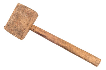 Old wooden mallet