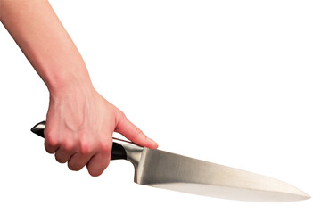 Hand with knife