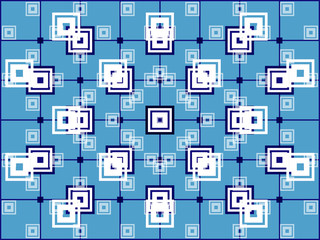 Naklejka premium The abstract geometric background in blue and white