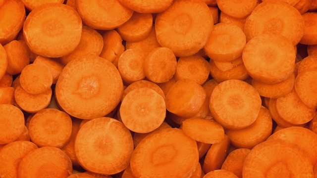 Carrots Slices Rotating