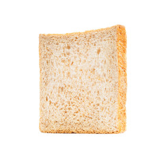 Bread, whole wheat single isolated on white background