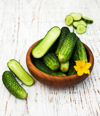 Fresh cucumbers