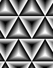 Seamless black and white texture with triangles. Vector background for your design.
