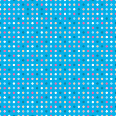 Seamless vector decorative background with polka dots. Print. Cloth design, wallpaper.