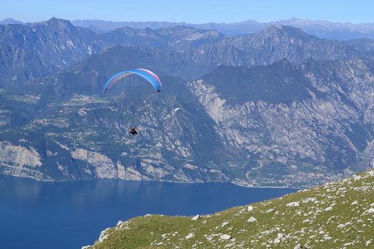Italy, Monte Baldo, paraplane