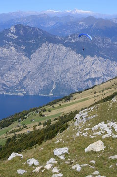 Italy, Monte Baldo, paraplane