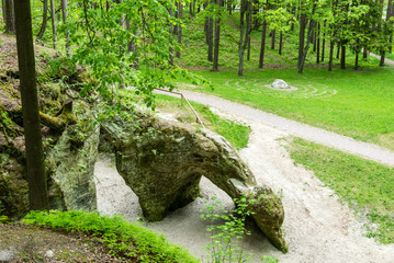 Fototapeta premium sandstone cliffs in Gauja national park