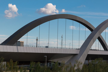 Modern City Bridge near Business Center