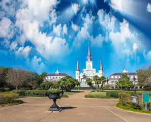 Beautiful architecture of Jackson Square, New Orleans - LA