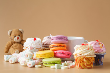 delicious dessert table for big party