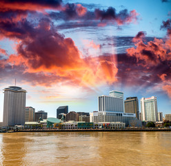 Buildings and skyline of New Orleans, Lousiana
