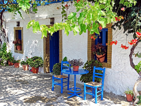 Shady place in Greece 
