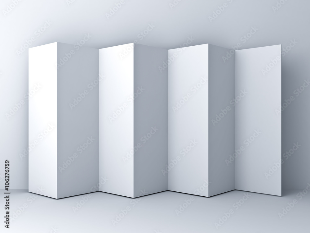 Poster abstract background over white wall background with shadow