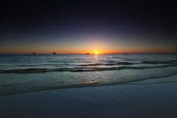 Fototapeta premium Yachts at sunset