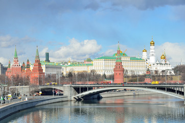 Obraz premium Rosja, Kreml w pochmurny dzień