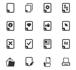 Documents icons set