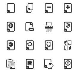 Documents icons set