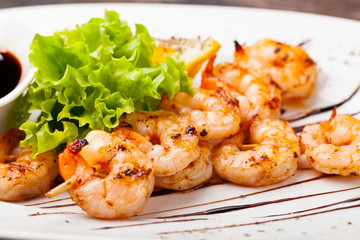 fresh grilled shrimps