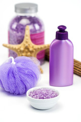 Fototapeta na wymiar lavender bath salts