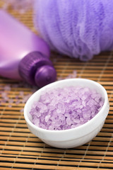 Fototapeta na wymiar lavender bath salts