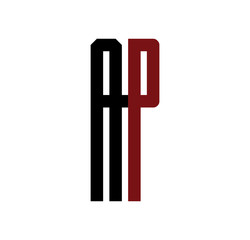 AP initial logo red and black