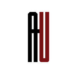 AU initial logo red and black