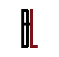 BL initial logo red and black