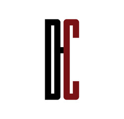 DC initial logo red and black