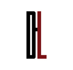 DL initial logo red and black