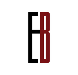 EB initial logo red and black