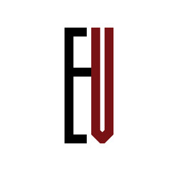 EV initial logo red and black