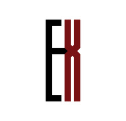 EX initial logo red and black
