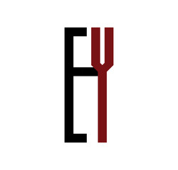 EY initial logo red and black